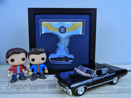 Supernatural Finale Inspired Lighted 3D Shadow Box